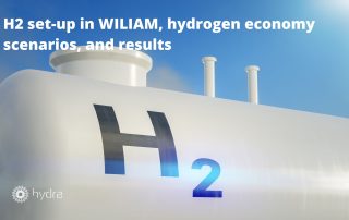H2 set-up in WILIAM, hydrogen economy scenarios, and results HYDRA project